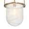 Hello Honey® Beatrice Gold & White Mid-Century Modern Handmade Marbleized Glass & Metal Ceiling Light